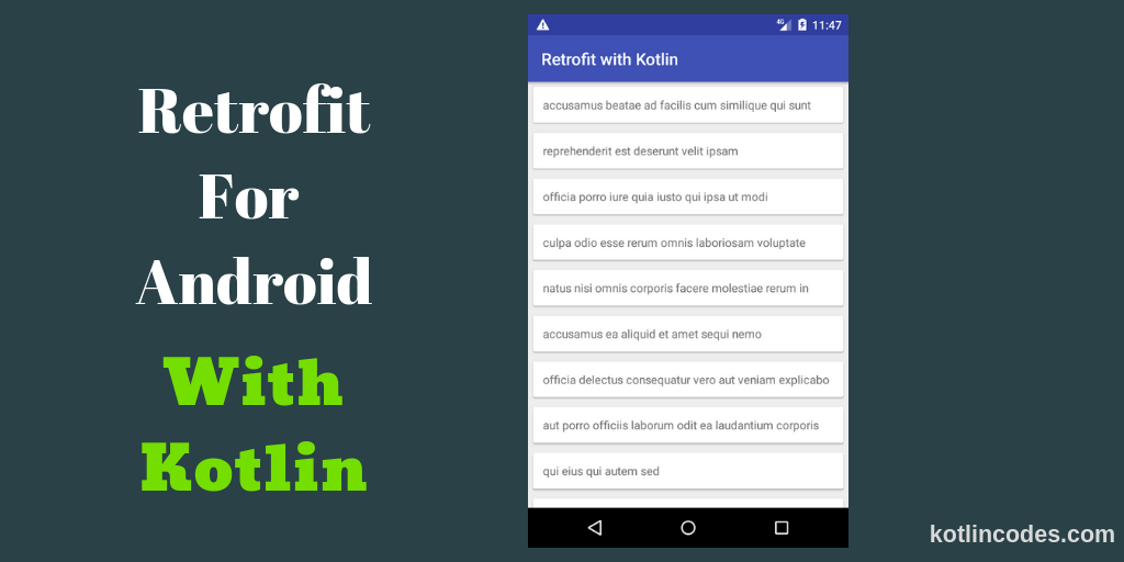 Retrofit with Kotlin-Android